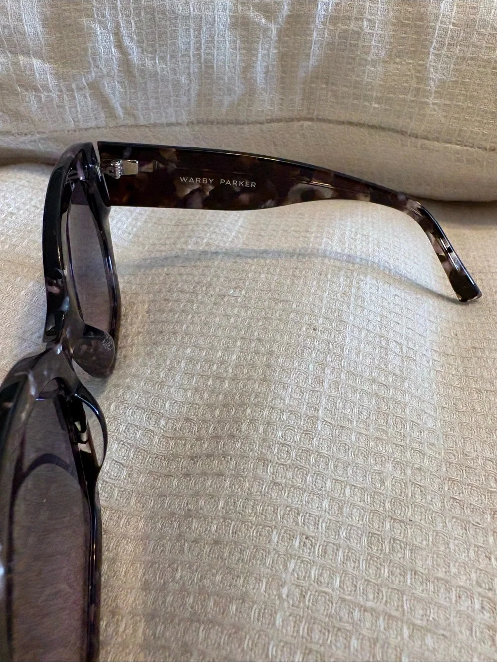 Warby Parker Tortoiseshell Sunglasses with Gradient Gray Lenses